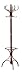 Coaster Home Furnishings 3057 Bentwood Hat and Coat Rack, Walnut Wood Finish