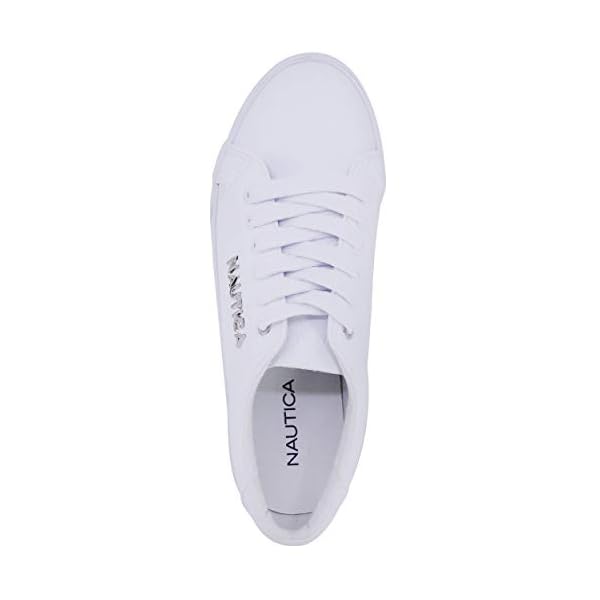 Nautica-Women-Fashion-Sneaker-Casual-Shoes-Steam-Lace-Up-Slip-On Nautica Women Fashion Sneaker Lace-Up Tennis Casual Shoes for Ladies-Arent-White-Size 7.5