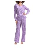 Karen Neuburger Women's Long Sleeve Cardigan Pj Set, Floral Medallion