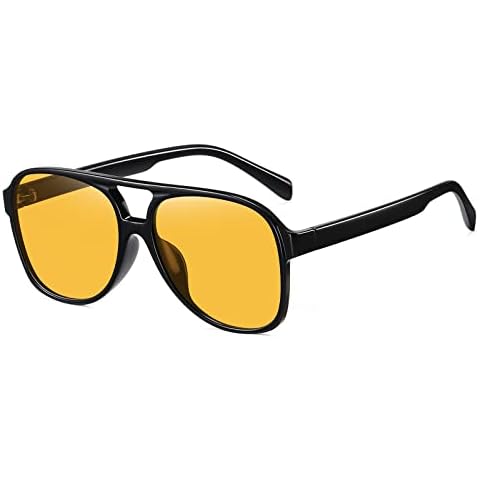 Ougenni Sunglasses Non-Polarized Womens Mens Trendy Retro Vintage 70s Sunglasses for Women Men Classic Pilot Style Sun Glasses Cover