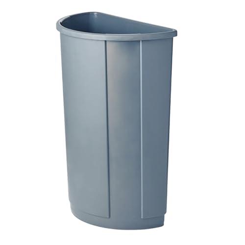 Caneca de basura semicircular 21 galones gris sin tapa