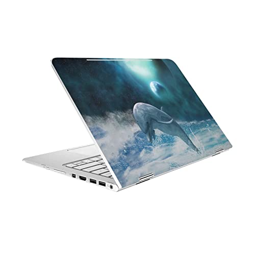 Autocollant Dauphins pour HP Spectre Pro X360 G2 ambiance ocean au bureau