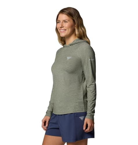 Columbia Women's PFG Uncharted Hoodie, Cypress Heather, XX-Large - image 3