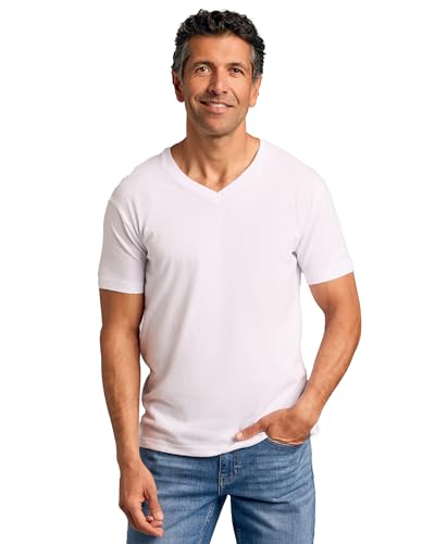True Classic Mens V Neck T Shirts – Cotton V Neck Shirts for Men, V-Neck Mens T-Shirts and Undershirts for Men Pack/Singles