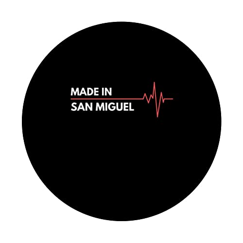 Made In San Miguel Costa Rica City Of Birth Hometown PopSockets Swappable PopGrip, Black - Image 3