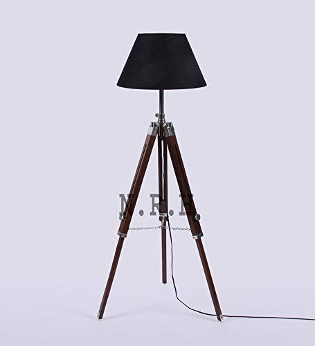 Lampadare Lampe Lumère Lumnare Tréped Hauteur 136 Cm E27 Effet No