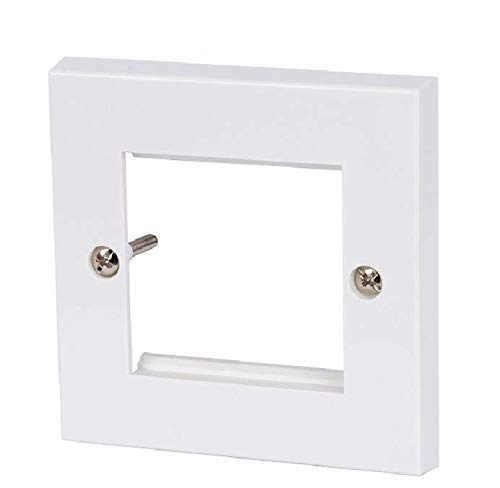 K M Electronics® 1 Gang Double Module Modular Wall FACE Plate Frame Outlet for 50MM X 25MM Module