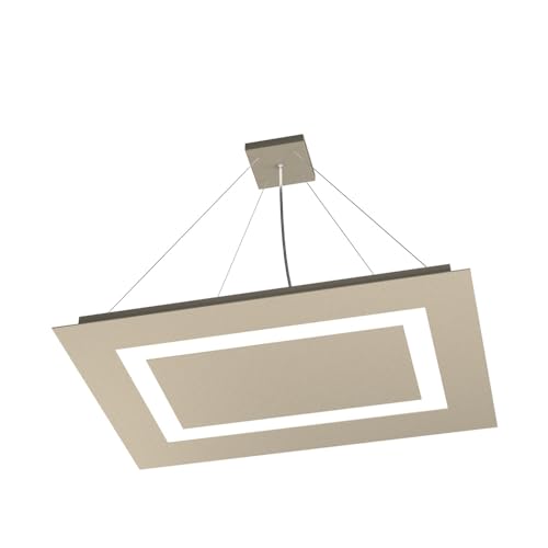 Lustre moderne LED 80W rectangulaire pour illuminer un salon contemporain