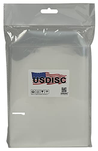 USDISC Plastic Sleeves 4mil 5.7 x 7.4, Fits DVD Insert No Stitches, Clear, Pack of 400