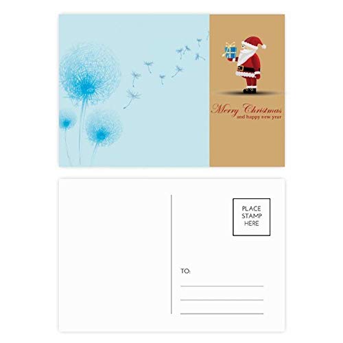 Cartes postales pissenlit au Père Noël bleu pour envoyer un souffle de douceur hivernale