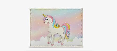 Lichfield Yoshi - Portatarjetas de piel con diseño de unicornio, color rosa