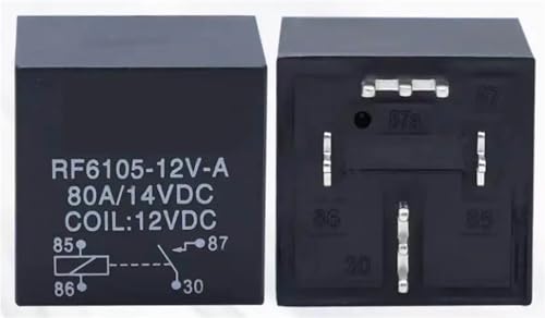 Relais 4 broches RF6105-12V-A pour circuit automobile 80A