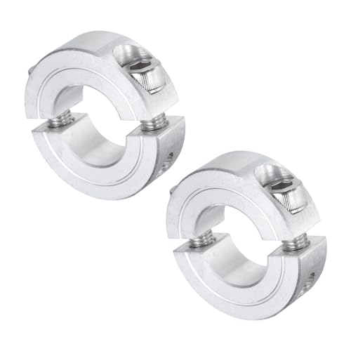 uxcell 2pcs Double Split Clamp-On Shaft Collar 3/4" Shaft, Aluminum Alloy
