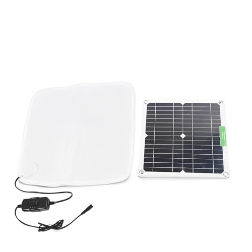 LICAEVEY Solar Panel Pet Heating Pad 12V 50W - Portable Soft Heated Blanket for Dogs Cats Outdoor Car Travel, Chicken Coop Safe, Puppy Kitten Warmer with Battery Box