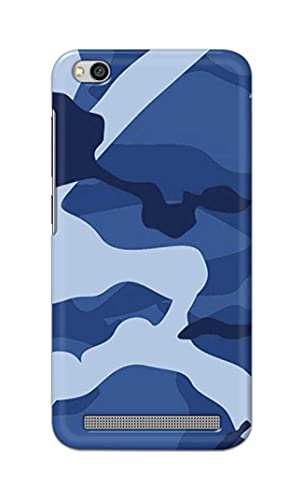 Image of Printed Hard Back Cover Case for Mi Redmi 5A Back Cover (Army Blue Pattern) -1302