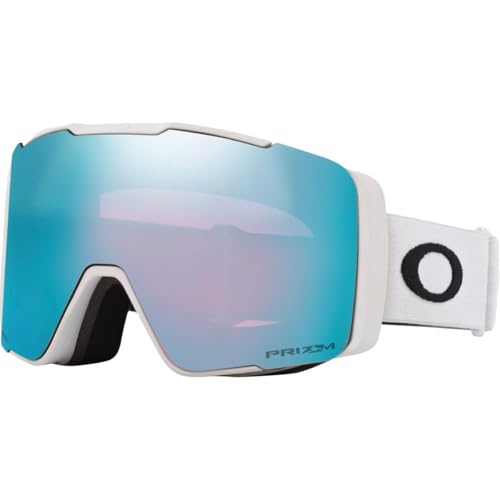 Oakley Line Miner Pro Snow Goggle, Matte White Strap w/Prizm Snow Sapphire Iridium Lens, Large