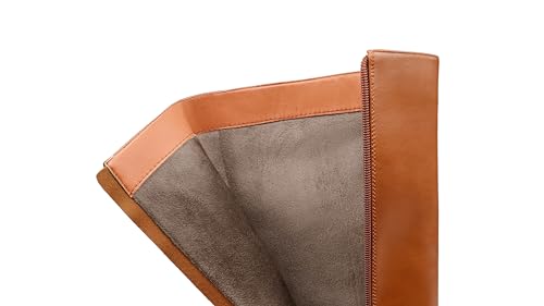 COLETER Women's Knee High Boots Pointed Toe Chunky Gogo Boots Zipper Block Heeled Tall Dress Boots4