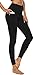 Persit Damen Yoga Leggings, Sport Tights Leggins Yogahose Sporthose für Damen Schwarz-M