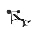 Deluxe Weight Bench Press Equipment Including a 100lbs Weight Set Bar Perfect for Home Gym Workouts Also Features Leg Preacher Curl Station and the Bench Is Adjustable for Incline Workouts and Regular Bench Press