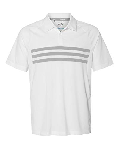 adidas Mens Climacool 3-Stripes Sport Shirt (A224) -White/Mid -L