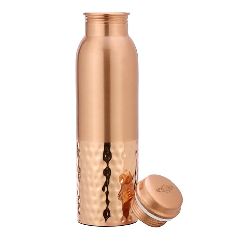 Image of CROCKERY WALA & COMPANY Pure Copper Bottle (Vintage Half Hammer) ,1 L