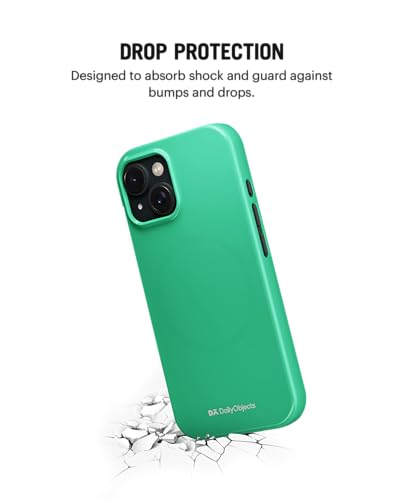 Image of DailyObjects Polycarbonate Enamel Bumper Magsafe Case for iPhone 14 Compatible with Mag-Safe Wireless Charging | Mint Hybrid Magnetic Back Cover
