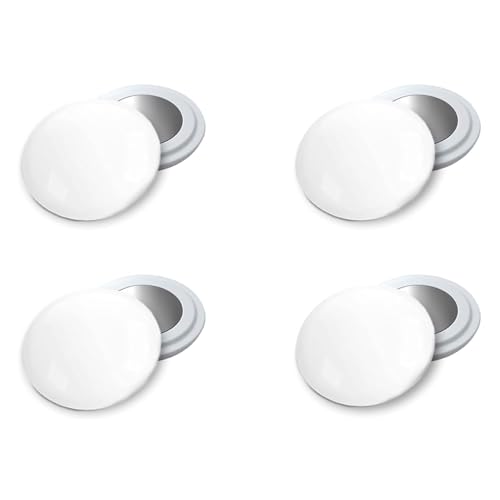 VERY IMPORTANT RUNNER - Pack de 4 Imanes Deportivos con Bolsa Impermeable - Imanes Sujeta Dorsales para Running y Triatlón 18mm - Sujeción Segura Sin Agujeros en la Ropa - Color Blanco