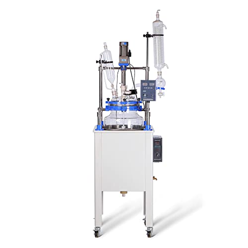 HNZXIB 100L Single Layer Laboratory Reaction Vessel with Heating Bath for Reflux and Distillation of Reaction Solution