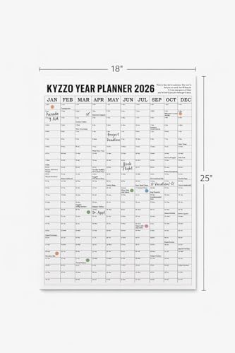 Image of Wall Hanging Calendar with Planner, Organizer & Reminder 18x25 Inch Wall Calendar 2026, Perfect for Keeping Track of Important Dates and Schedules, to Do List Suitable for Home, Office, Gifting
