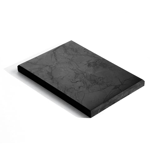 Karelian Heritage Protection Blocker Shungite Tile Slab 6x4 inches (15x10 cm) | Big Decorative Mineral Shungite Stone Tile | Shungite for Cell Phone | Shungite Harmful Emission Protection SP04