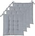 Pack 6 Unidades Cojines para Silla, 40X40 CM, Relleno de Algodón, Ideal para la Decoración de Cocina y Sala, Fabricado en España (6 Unidades, Gris)