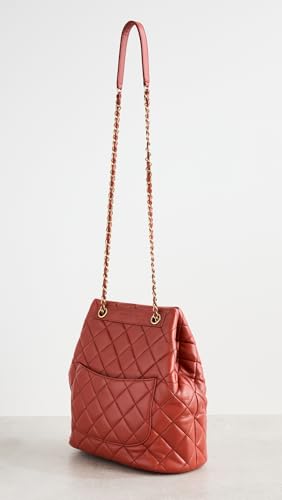 CHANEL Women's Pre-Loved Red Lamb Trendy CC Drawstring Bag4