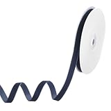 M METERXITY ネイビーブルーのベルベットリボン 10ヤード3 8"幅のナイロンシングルフェイス薄いベルベットリボン ギフトラッピング ウェディングブーケ ヘアボウ リースの装飾 DIYクラフト用