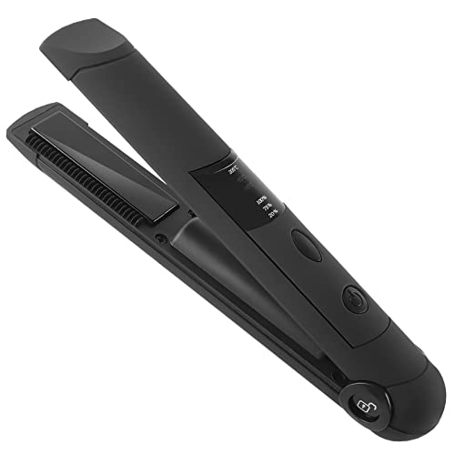 Céramique Lisseur Cheveux Sans Fil,2 in 1 Fer à Lisser et Boucleur Rechargeable par USB,Mini Fers à Lisser Fer à Friser Pour Voyage Portable avec 3Niveaux de Temps Réglable,Hair Straightener,noir