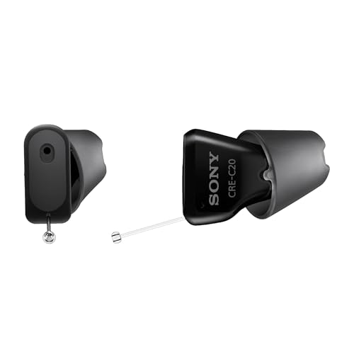 Sony CRE-C20 Self-Fitting OTC Hearing Aids for Mild to Moderate Hearing Loss, Prescription-Grade Sound Quality, Compact Virtually Invisible Design, Customizable App, and Rechargeable Battery
