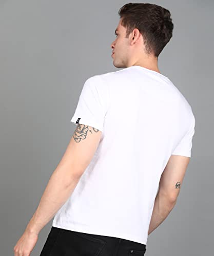 Image of Urbano Fashion Men's Graphic Printed Round Neck Half Sleeve Slim Fit Cotton T-Shirt