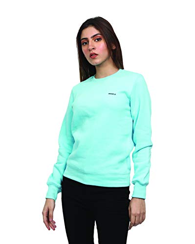 Image of BESIMPLE Basic Full Sleeve Solid Fleece Sweatshirt for Women /Girls Machine wash Cotton Modern Crew Neck