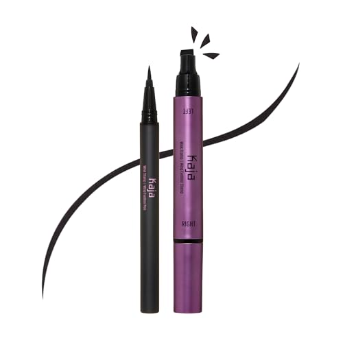 Kaja Winged Eyeliner Set - Wink Stamp Original | with Avocado Extract, Double-ended Wing, Smudge-Proof, Waterproof, Eye Irritation Tested, Long Lasting Pencil, Colorstay, Matte Finish, Cat Eye Look