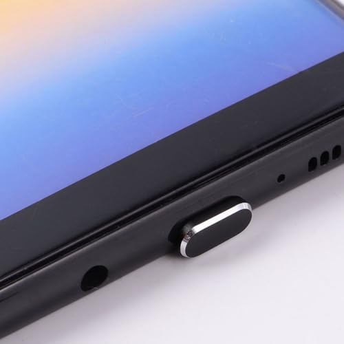 Tapones antipolvo USB-C negros para evitar la entrada de líquidos en el puerto de carga 5