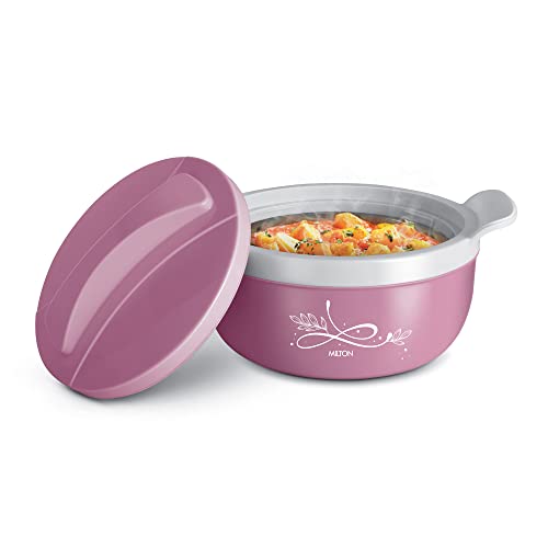 Milton Casserole For Hot Food, Insulated Stainless Steel Hot Pot With Lid, 74 Oz, Serving Box (Bowl, Dish) For Food And Roti 2500 Food Warmer Cooler, Crave – Pink