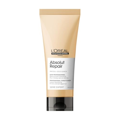 L'Oréal Professionnel Reparierender Conditioner für strapaziertes, glanzloses und trockenes Haar, Regenerierend, Mit Quinoa und Proteinen, Serie Expert, Absolut Repair Conditioner, 200 ml