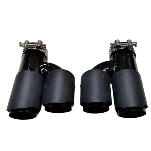 Terminales de escape universales tipo H de 114mm para sustituir colas oxidadas por fibra de carbono
