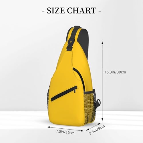 Bolso Pequeño Bandolera para Hombre y Mujer Amarillo miniatura 3