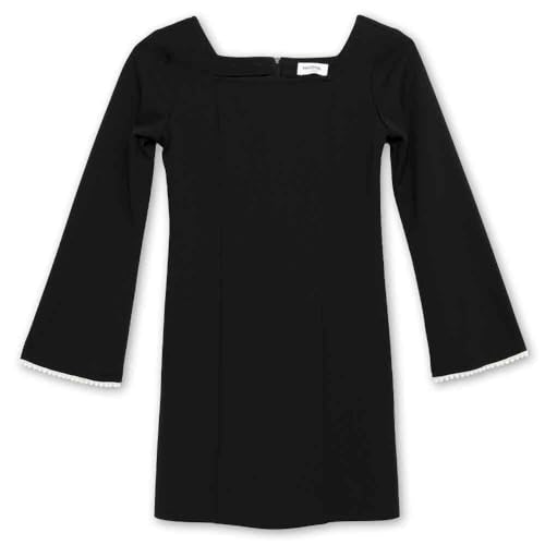 Speechless Girls' Long Sleeve Black Sheath Dress