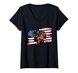 Photo Gallery donna cute usa flag 4th of july fourth patriotic rottweiler lover maglietta con collo a v Photo Gallery donna cute usa flag 4th of july fourth patriotic rottweiler lover maglietta con collo a v