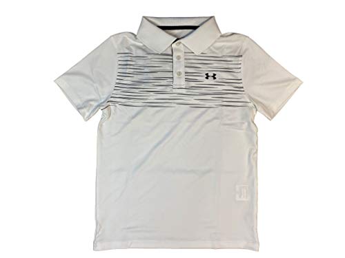 Vêtement de golf junior Under Armour blanc maillot polo de sport pour garçon en M