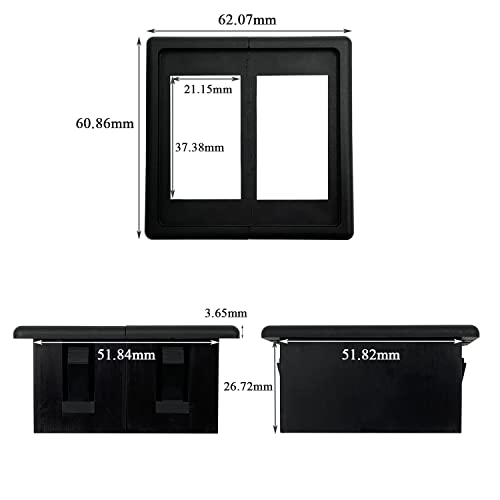 Image of 2 Gang Rocker Switch Panel Plastic Housing Holder Kit for ARB Carling Style 4X4 Automotive Boat Marine Yacht Caravan Camper Dash