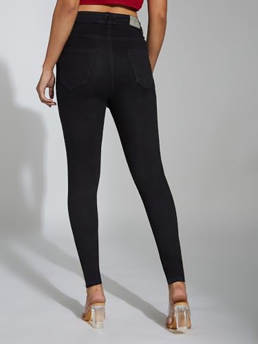 Image of Miss Chase Women's Skinny High Rise Cropped Stretchable Denim Jeans