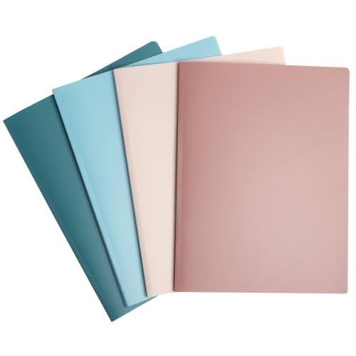 Lot de 12 Protège-documents SKANDI Recyclé A4 60 vues, polypro semi-rigide, coloris assortis (4)