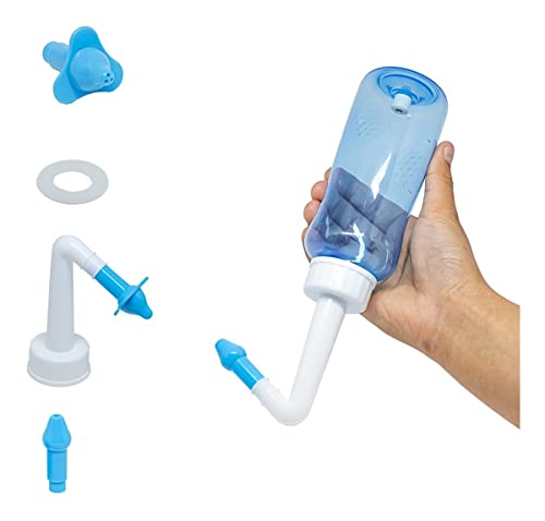 Higienizador Irrigador Nasal Lavador Lavagem de Nariz Ducha Nasal Sinusite 2 Bicos Adultos e Criança